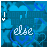 A blue-toned animated icon with a heart-shaped frame, displaying sequential text changes from 'I else' to 'no one else' over