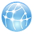 A circular blue icon with white branching lines forming a network pattern against a light blue gradient background.