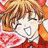 A 48x48 pixel animated buddy icon featuring a close-up of an anime-style character with blonde hair and closed eyes on the left, transitioning to black background text reading "Anime IM" and "COM" on the right.