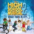 Pixelated image with 'HIGH SCHOOL MUSICAL' text, group of characters in winter scene, and blue-yellow text reading 'lip sync', 'WHAT TIME IS IT????', and '2008'.