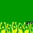 Green background with yellow pixelated grass-like shapes and two black 'OX' text elements at the bottom center-right.