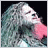 A 4-frame animated contact sheet showing a person with long hair singing into a microphone, with one frame containing text reading "RIP Dimebag Darrell Abbott".