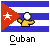 Pixelated icon shows Cuban flag background with yellow figure holding white ball, text 'Cuban' below.