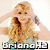 Pixelated image of a person with long wavy blonde hair in three distinct sections showing different poses and text overlays.