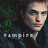 Pixelated image of a person with light hair and a dark shirt, standing against a dark background with green foliage, with partially visible text below.
