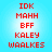 Red pixelated text on a light blue gradient background, arranged in vertical with identical repeated phrases