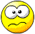 Four yellow circular emoji faces with large white eyes and black pupils arranged in a on gray background, each displaying distinct mouth expressions