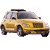 A pixelated yellow car icon on a gray background with green text reading "Original Icons .com" on the right side of the image.