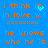Blue background with orange pixelated text reading 'i think im in love w/ xxxxxxxx he knows who he is' and a small cyan animation effect near the top-right of each frame.