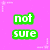 Pixelated text phrases in green, orange, blue, and red on a pink background with white corner brackets.