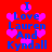 Red background with blue text reading "I Love Lauren And Kyndall" repeated four times, surrounded by pink heart shapes.