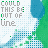 Animated sequence of a green and blue patterned background with repeated text 'COULD THIS BE OUT OF LINE' in varying colors, each frame showing different colored X marks over the text.