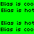 Green background with black text repeating 'Elias is cool' and 'Elias is hot' in a pattern, alternating between bright green and dark green sections