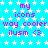 A static digital image with a bright cyan background covered in white star patterns and repeated pink text elements.