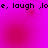 A static image with a pink-to-magenta gradient background displaying repeated text and blurred circular patterns.