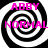 Four identical black-and-white spiral patterns with pink text overlays reading ABBY and NORMAL in pixelated font.