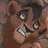 Pixelated close-up of a cartoon character with brown fur, large eyes, and a wide open mouth showing teeth.