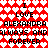 Red background with white heart pattern, black text repeating 'I LOVE ALEXANDRA ALWAYS AND ALWAYS AND FOREVER' in pixelated font.
