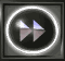 Four square display a circular icon with a play symbol; the outer ring alternates between glowing white and dark states