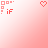 A 4x4 contact sheet of animated frames showing a pixelated text animation with pink and white gradient backgrounds, red text reading "if you're a bird I'm a bird", heart icons in corners, and square corner decorations.