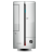 A vertical rectangular icon with a light gray background, featuring a central dark gray vertical bar with colored segments and a small dark square element.