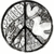 Circular icon divided into four quadrants by black lines, featuring grayscale patterns and white bird silhouettes in two sections.
