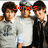 A pixelated image of six young men in casual clothing with overlaid red text reading "Jonas Brother Are Cool" across two