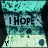 Animated contact sheet of a 48x48 pixel buddy icon showing sequential text changes on a teal and white background with dark vertical borders.