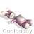 Animated contact sheet of a pink rabbit mascot in various poses with