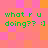 Green pixelated text 'what r u doing?? :]' on a pink and orange checkered background with no visible animation changes.