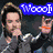 six pixelated images with blue text overlays showing partial words like "Woo", "The", and "Idol!" over various figures