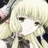 A 48x48 pixel animated contact sheet showing two frames of a character with light-colored hair and dark eyes against a black background with stylized text.