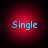 Four identical red circular icons with cyan text reading "Single" on a black background.