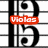 A four- shows a violin with text overlays: 'Violas' on a musical staff, 'do it better' on a violin, 'Oh Yeah!' on a violin, and a blank