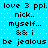 Pixelated text on a blue background with white dots, repeating phrases in black block letters across multiple and