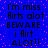 Blue background with pink pixel dots, displaying repeated text in black blocky font: 'I'm miss flirts alot BEWARE i flirt ALOT!!'