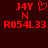 Red pixelated text and symbols on dark red background, with left side showing heart symbol and right side showing solid text.