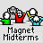 Pixel art animation of four cartoon figures in green, red, blue, and gray with white faces, performing sequential arm movements against a light gray background.