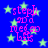 Blue background with light green stars and pink text reading "steph 20 d med go Liff" in four identical quadrants.