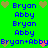 Green background displays blue text names 'Bryan' and 'Abby', brown hearts, pink hearts, and combined 'Bryan+Abby' text in a pattern