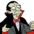 Pixelated character with pale skin, black hair, red collar, pink bow tie, and black coat with red accents, holding a stack of money.