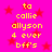 A static image with a bright pink background featuring red stars and yellow text reading "to callie allyson 4 ever bff's" repeated twice.
