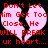 Pixelated red text on a black background with two pink broken hearts, warning about someone breaking the viewer's heart.