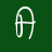 Two stylized letter A icons on a green background, one white and static, the other glowing green with motion blur.