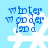 Blue text reading 'Inter' above 'goder' and 'ladd' on light blue background with white snowflake, showing pixelated animation changes