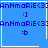 Blue square icon with repeated text and emoticons, featuring a heart and star symbol in the bottom-right corner of the