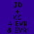 Pixelated text on blue background with yellow glow effect in one frame.