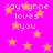 Bright pink background with scattered orange stars and repeated pixelated text reading 'caytlynn loves you' in white.