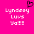 A bright pink background displays two identical pixelated text blocks with a black heart symbol above the left block.