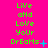 Bright pink background with green text reading 'Live and Love Your Dreams' in three , each containing a small blue symbol that changes across observations
